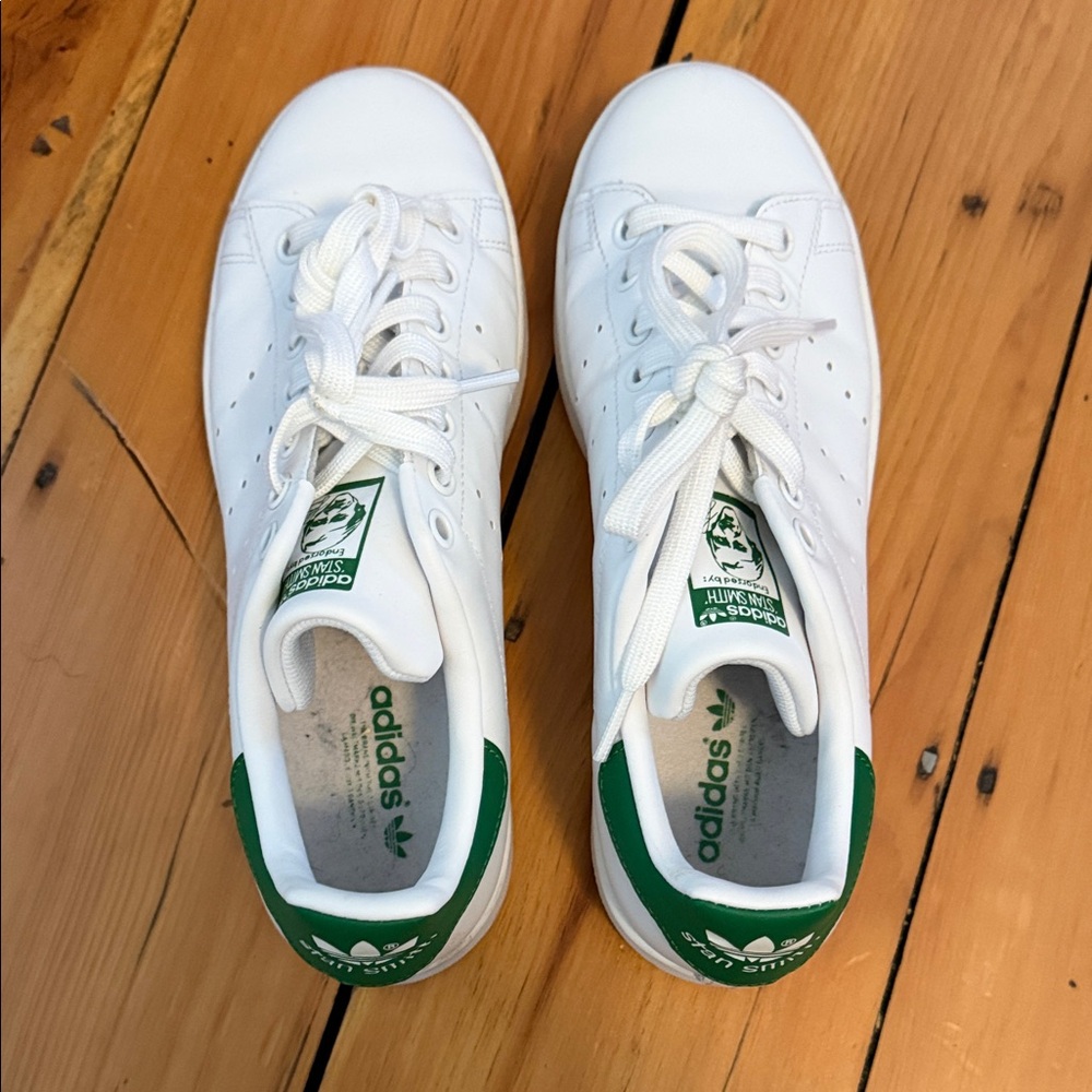 adidas White and Green Sneakers